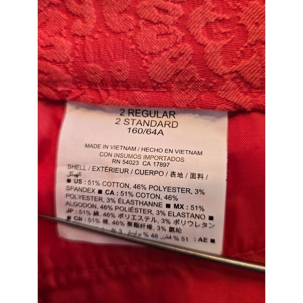 Old Navy Coral Pixie Textured Slim Pants Size 2 Straight Ankle - Picture 7 of 7